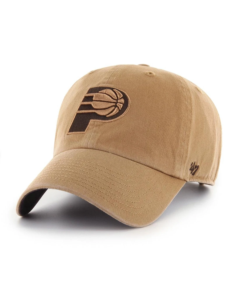 47 Brand Men's Tan Indiana Pacers Ballpark Clean Up Adjustable Hat