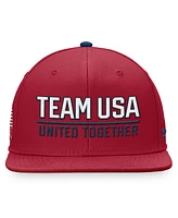 Fanatics Branded Men's Red Team Usa Snapback Hat