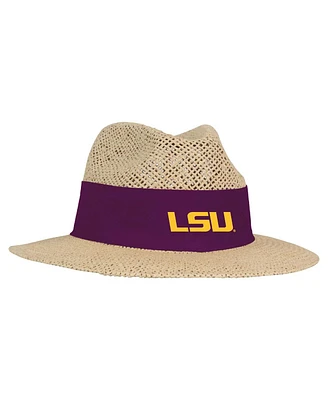 Ahead Men's Tan Lsu Tigers Wellington Gambler Straw Hat