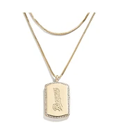 Wear by Erin Andrews x Baublebar Texas Rangers Dog Tag Necklace