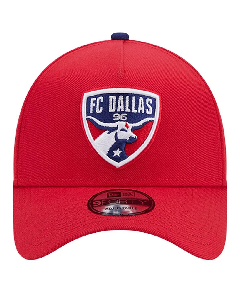 New Era Men's Red Fc Dallas 2024 Kick Off Collection 9Forty A-Frame Adjustable Hat