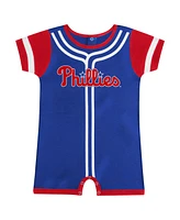 Outerstuff Newborn Infant Fanatics Branded Royal Philadelphia Phillies Fast Pitch Romper