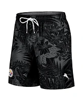 Tommy Bahama Men's Black Pittsburgh Steelers Santiago Palms Board Shorts