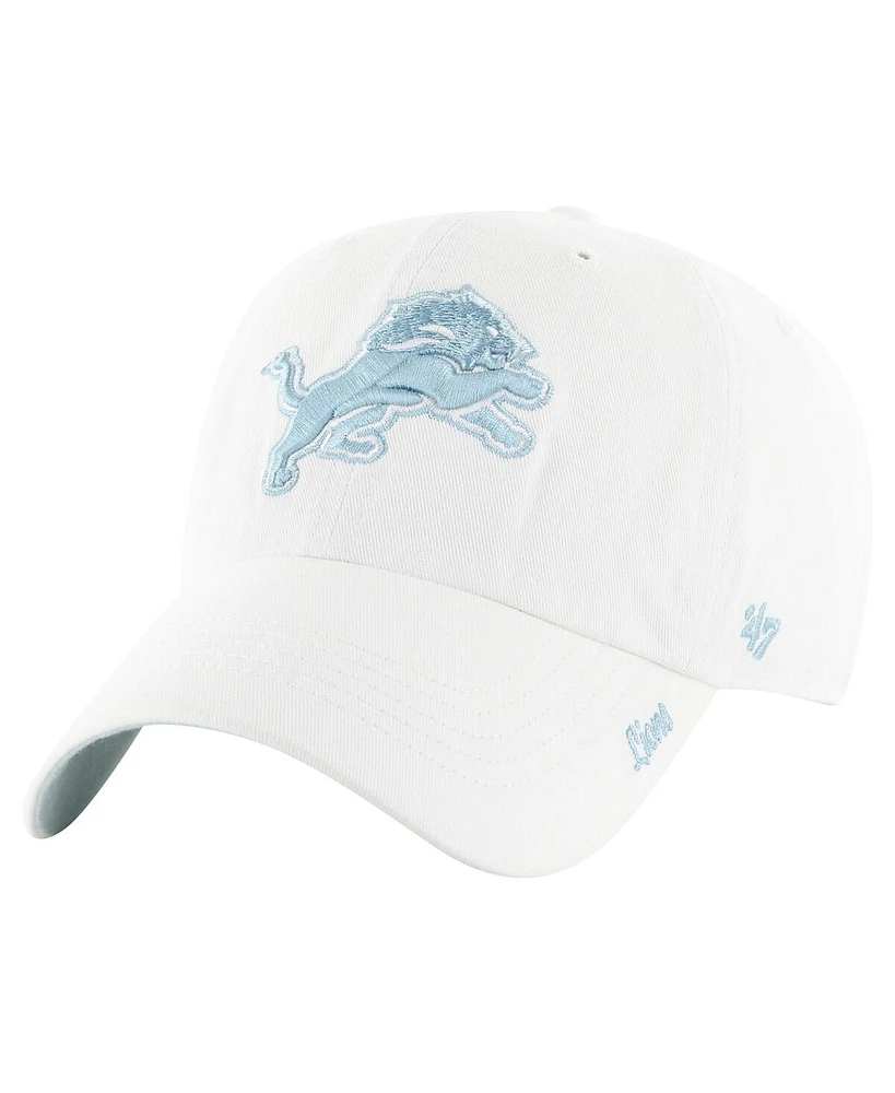 47 Women's White Detroit Lions Ballpark Cheer Clean Up Adjustable Hat