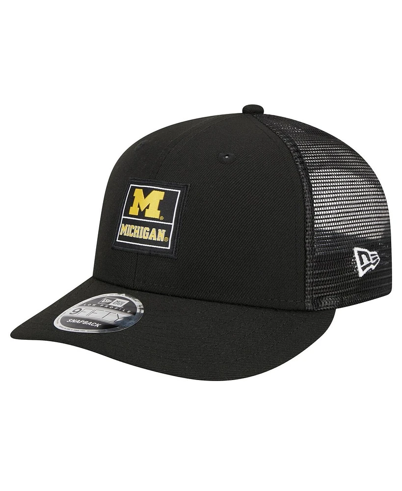 New Era Men's Black Michigan Wolverines Labeled 9Fifty Snapback Hat