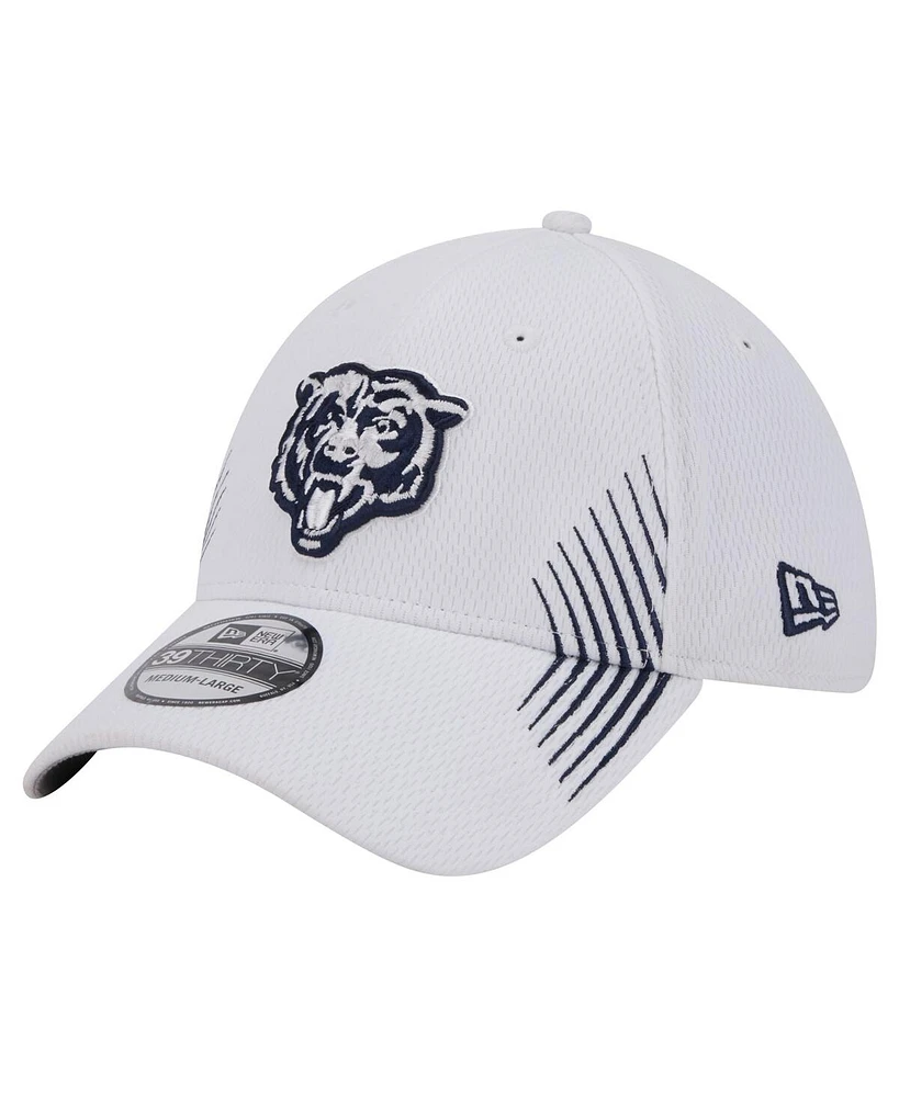 New Era Men's White Chicago Bears Active 39Thirty Flex Hat