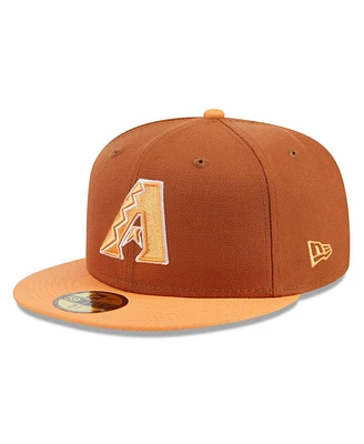 New Era Men's Brown/Orange Arizona Diamondbacks Spring Color Basic Two-Tone 59Fifty Fitted Hat