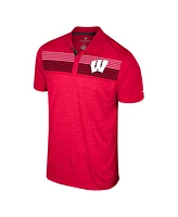 Colosseum Men's Red Wisconsin Badgers Big & Tall Langmore Polo