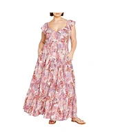 City Chic Women's Blushing Beauty Maxi Dress