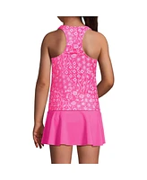 Lands' End Big Girls Plus Chlorine Resistant Racer Back Tankini Swim Top