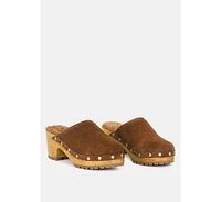 Rag & Co Tulley Womens Suede Clogs Mules