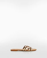 Mango Women's Leather Straps Sandals