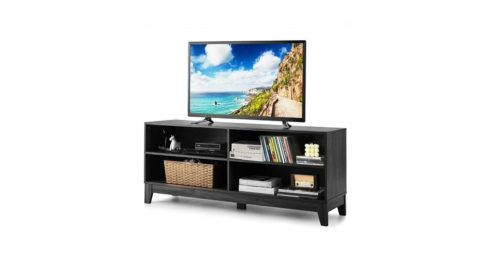 Slickblue 58 Inch Modern Entertainment Media Center Wood Tv Stand