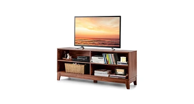 Slickblue 58 Inch Modern Entertainment Media Center Wood Tv Stand