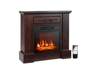 Slickblue 1400W Tv Stand Electric Fireplace Mantel with Remote Control