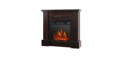 Slickblue Electric Fireplace with Mantel and Adjustable Led Flames