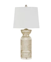 510 Design Textured Glass and Acrylic Base Table Lamp