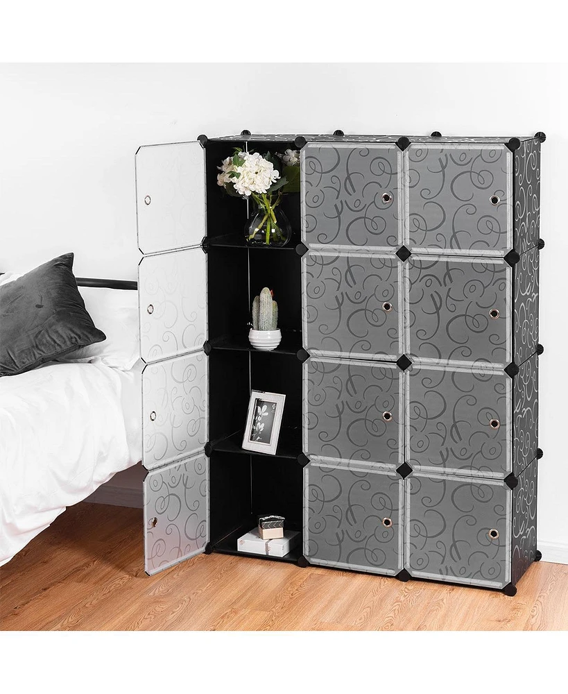 Slickblue Diy 12 Cube Portable Closet Storage Organizer