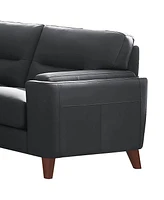 Elm 64" Top Grain Leather Loveseat