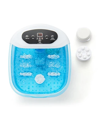 Slickblue Foot Spa Massager Tub with Removable Pedicure Stone and Massage Beads