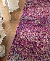 Safavieh Crystal CRS512 Fuchsia and Purple 2'2" x 9' Runner Area Rug