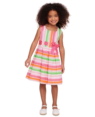 Bonnie Jean Little & Toddler Girls Sleeveless Striped Seersucker Dress