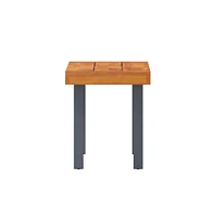 Tokar Rustic Acacia Wood Bench With Seating For Two, Flared Wooden Legs And Slatted Surface For Indoor And Outdoor Use