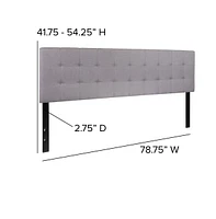 Quilted Tufted King Upholstered Headboard