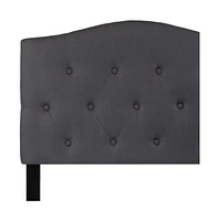 Arched Twin Button Tufted Upholstered Headboard