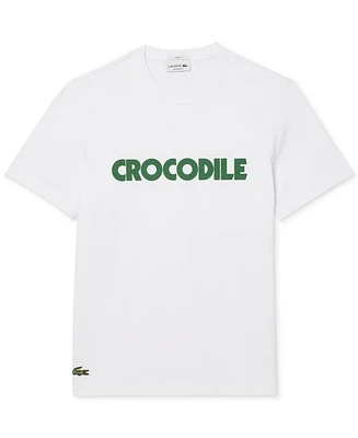 Lacoste Men's Relaxed Fit Crocodile Wording Short Sleeve T-Shirt