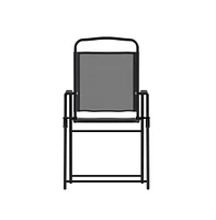 Munroe Set Of 4 Textilene Folding Sling Style Patio Chairs With Armrests