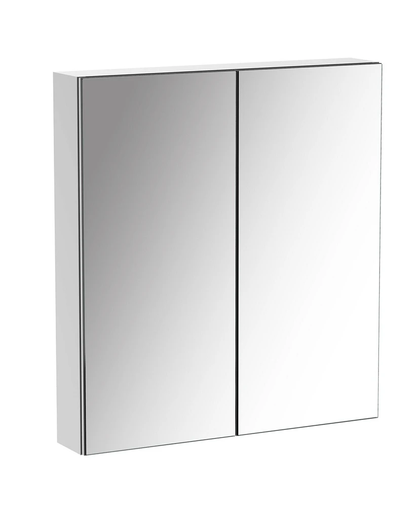 Kleankin Stainless Steel Wall Mount Bathroom Medicine Cabinet with Mirror Storage