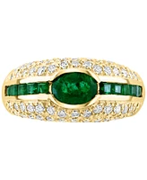 Effy Emerald (1-1/3 ct. t.w.) & Diamond (3/4 ct. t.w.) Ring in 14k Gold