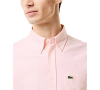 Lacoste Men's Woven Long Sleeve Button-Down Oxford Shirt