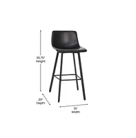 Oretha Set Of 2 Modern Upholstered Stools With Contoured