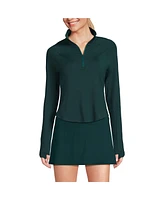 Lands' End Women's Long Sleeve Rash Guard Cover-up Upf 50