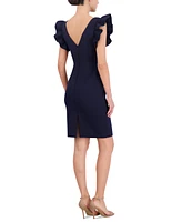 Eliza J Women's Ruffled-Sleeve Sheath Dress