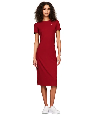 Tommy Jeans Women's Ribbed Bodycon Midi Dress