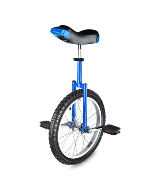 Yescom 18 In Wheel Outdoor Unicycle Skid-proof Tire Fitness Bicycle Balance Training for Adults Teenagers Kids, Blue