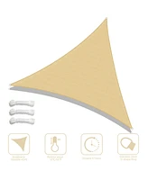 25 Ft 97% Uv Block Triangle Sun Shade Sail Canopy Outdoor Patio Garden Poolside