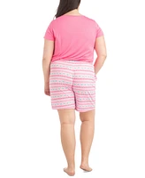 Muk Luks Plus 2-Pc. Joyful Nautical Pajamas Set