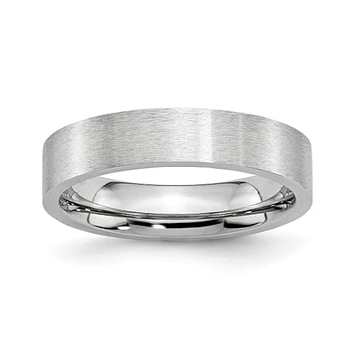 Chisel Cobalt Flat Satin Wedding Band Ring