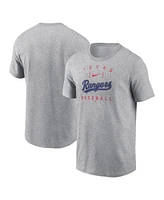 Nike Men's Heather Gray Texas Rangers Home Team Athletic Arch T-Shirt