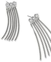 Eliot Danori Cubic Zirconia Fringe Statement Earrings, Created for Macy's