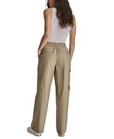 Dkny Jeans Women's High Rise Cotton Cargo Pants