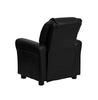 Contemporary Kids Recliner Chair With Cup Holder And Headrest