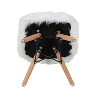 Emma+Oliver Kids Shaggy Dog Accent Chair - Desk Chair - Playroom Chair