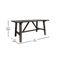 Mabel Farmhouse Trestle Coffee Table, Solid Wood Rustic Accent Table