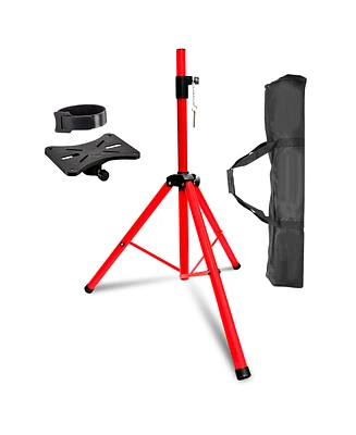 5 Core Speakers Stands 1Pc Heavy Duty Height Adjustable Tripod Pa Dj Speaker Stand For Large Speaker - Ss Hd 1 Pk Red Bag
