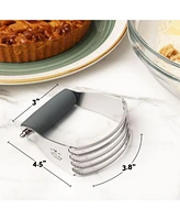 Zulay Kitchen Stainless Steel Dough Blender, Pastry Cutter, Heavy Duty Blender and Cutter with Blades